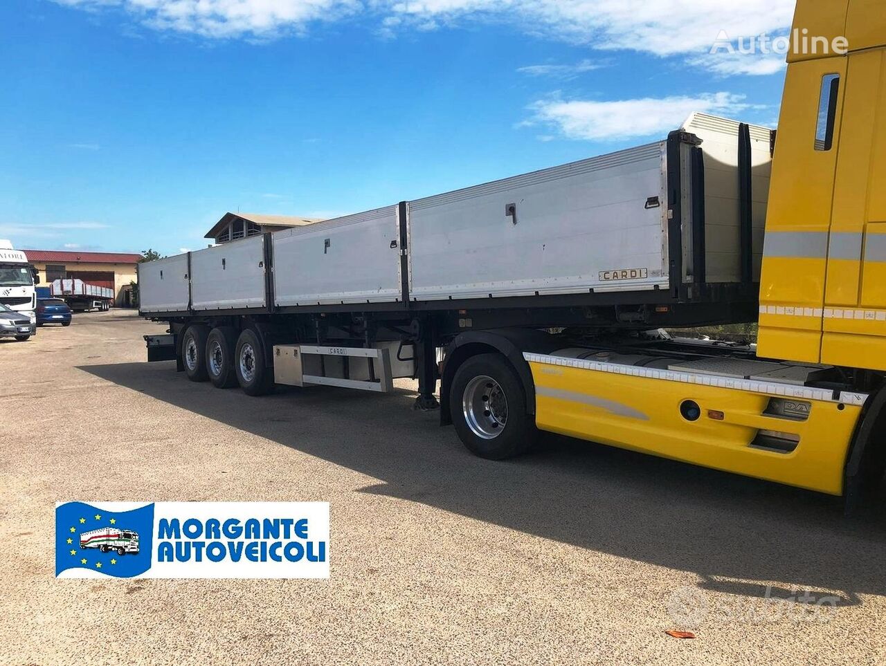 Semirimorchio ribaltabile Cardi doppia cassa 13,60 flatbed semi-trailer