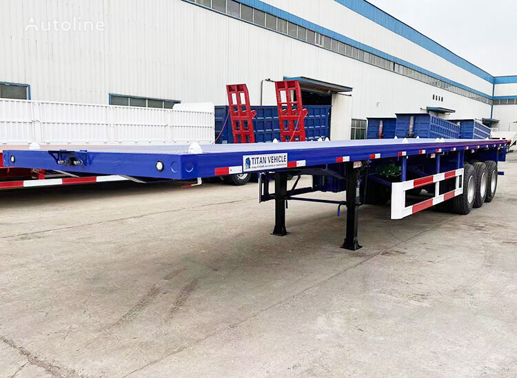 semi-remorque plateau TITAN 40Ft Tri Axle Flat Body Trailer for Sale -F neuf