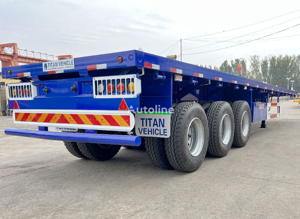 sơ mi rơ mooc san phẳng TITAN Tri Axle 40 foot Flat Deck Trailer - Y mới