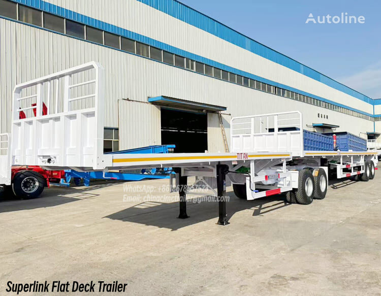 nieuw Titan Trailers Superlink Flat Deck Trailer for Sale in Malawi open laadbak oplegger