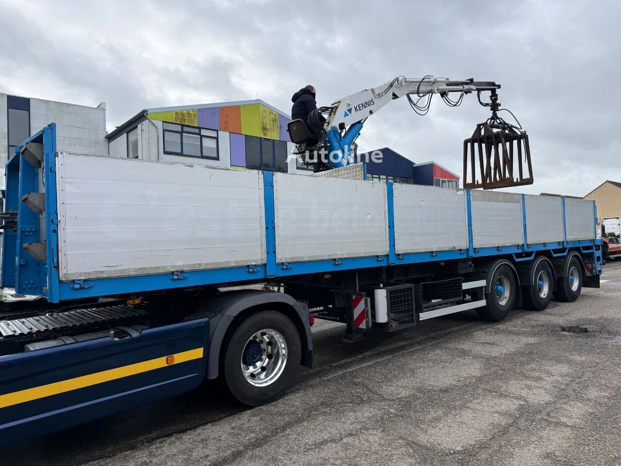 Van Hool 3X BPW AXLE KENNIS CRANE HATZ ENGINE Sættevogn fladvogn - Autoline