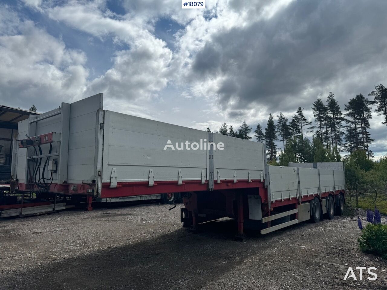 semi-remorque plateau Wilco Crane semi trailer