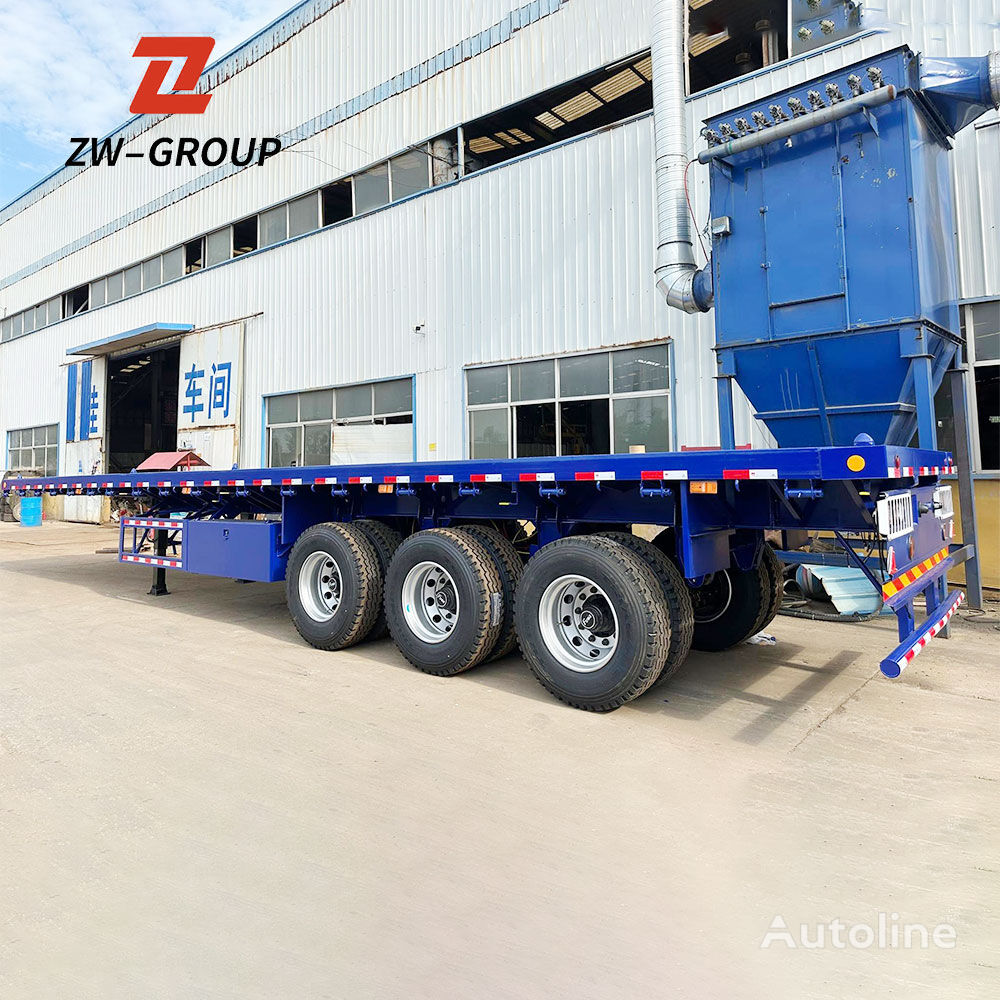 yeni ZW Group 3Axle Container Flatbed Semi Trailer  açık kasa dorse