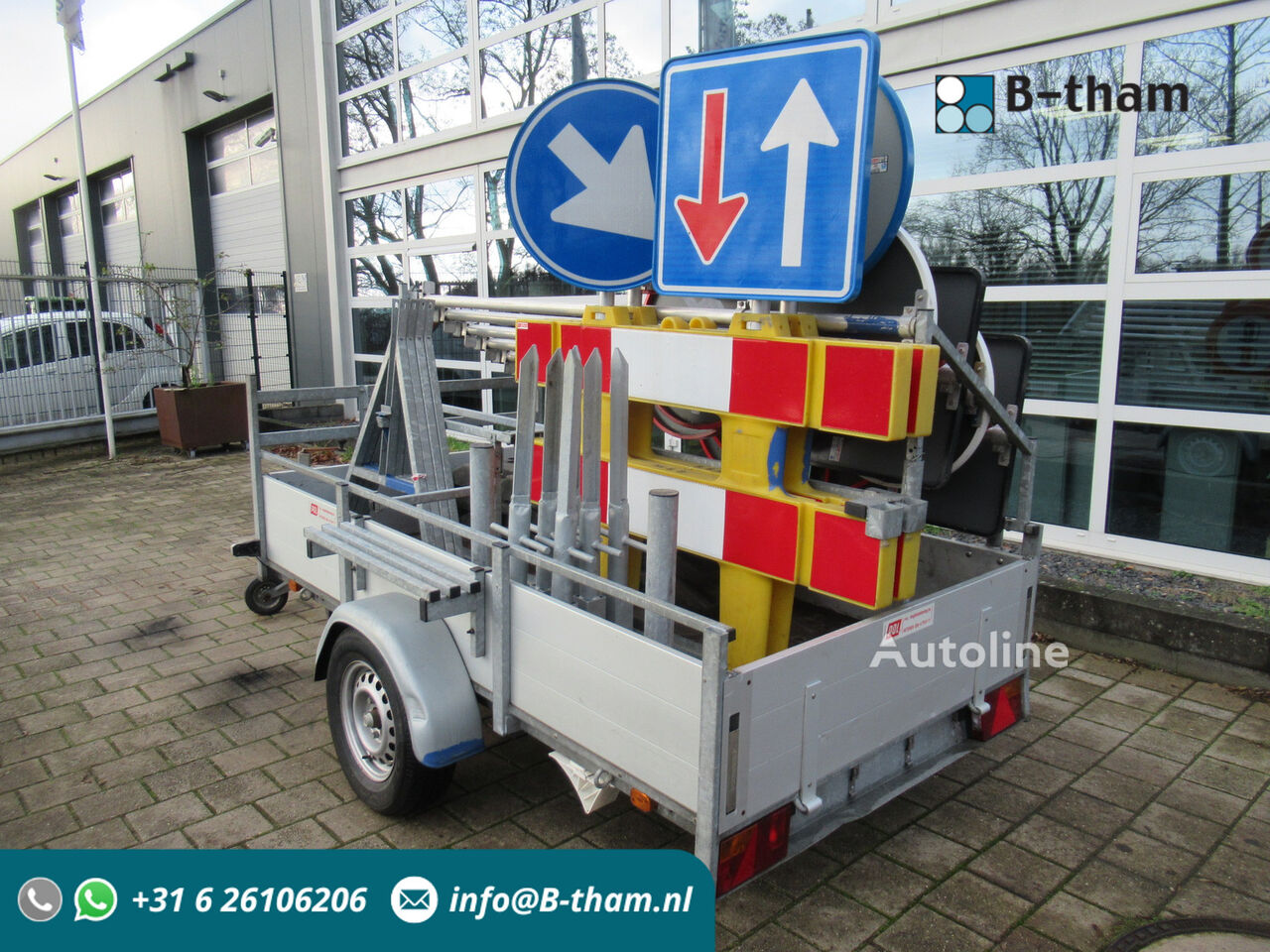Remorque plateau Anssems 750KG Bordenwagen POL Actiewagen Signaalwagen ALU - Autoline