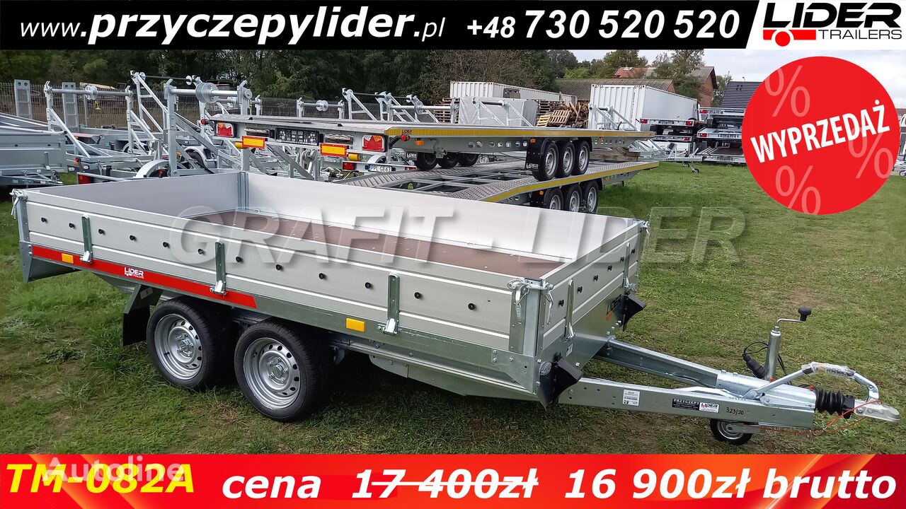 جديد العربات المقطورة شاحنة مسطحة Temared TM-082A przyczepa Transporter 3617/2C, 365x171x30cm, TUNELE DO N