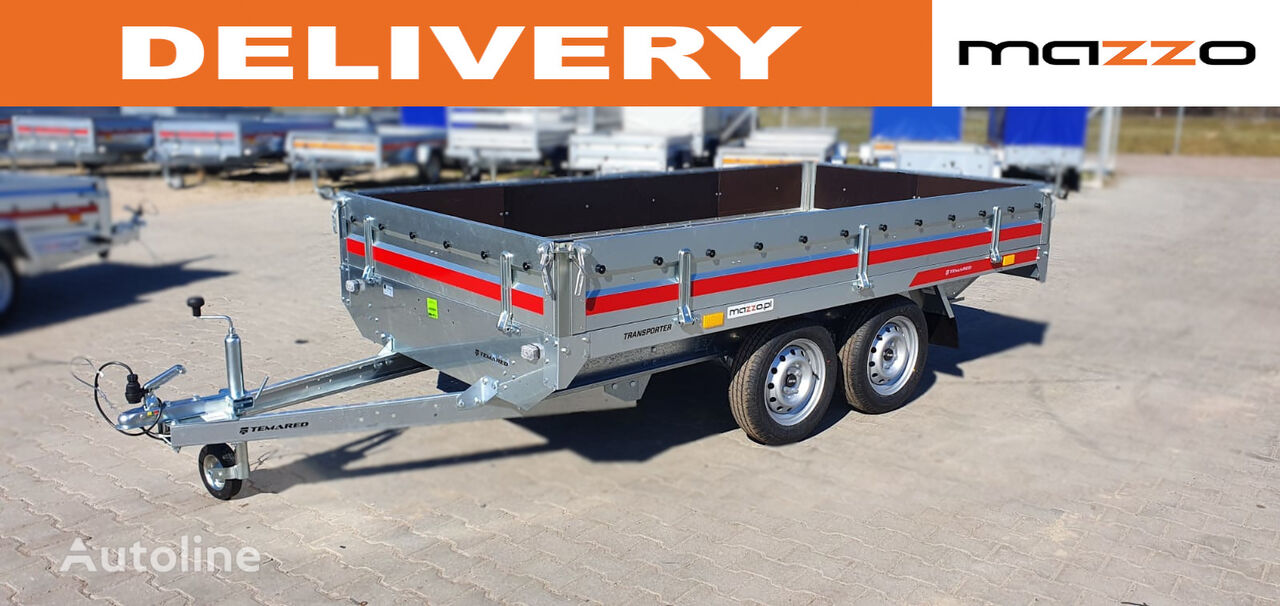 remorcă platformă cu obloane Temared TRANSPORTER 3015/2 304x153cm 750kg! Hochlader nou