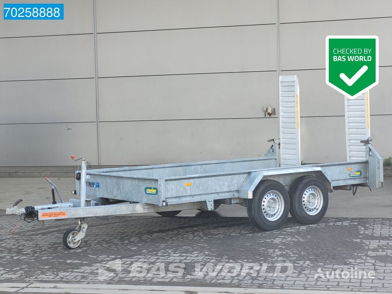 العربات المقطورة شاحنة مسطحة Unsinn HUZG 3500 Aanhangwagen Minigraver transporter 3500 KG