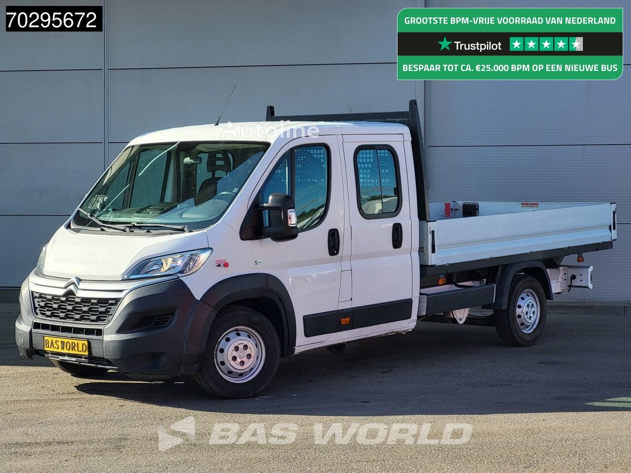 Citroen Jumper 140PK Open Laadbak Dubbel Cabine Airco Euro6 Pritsche Pic camión caja abierta < 3.5t - Autoline