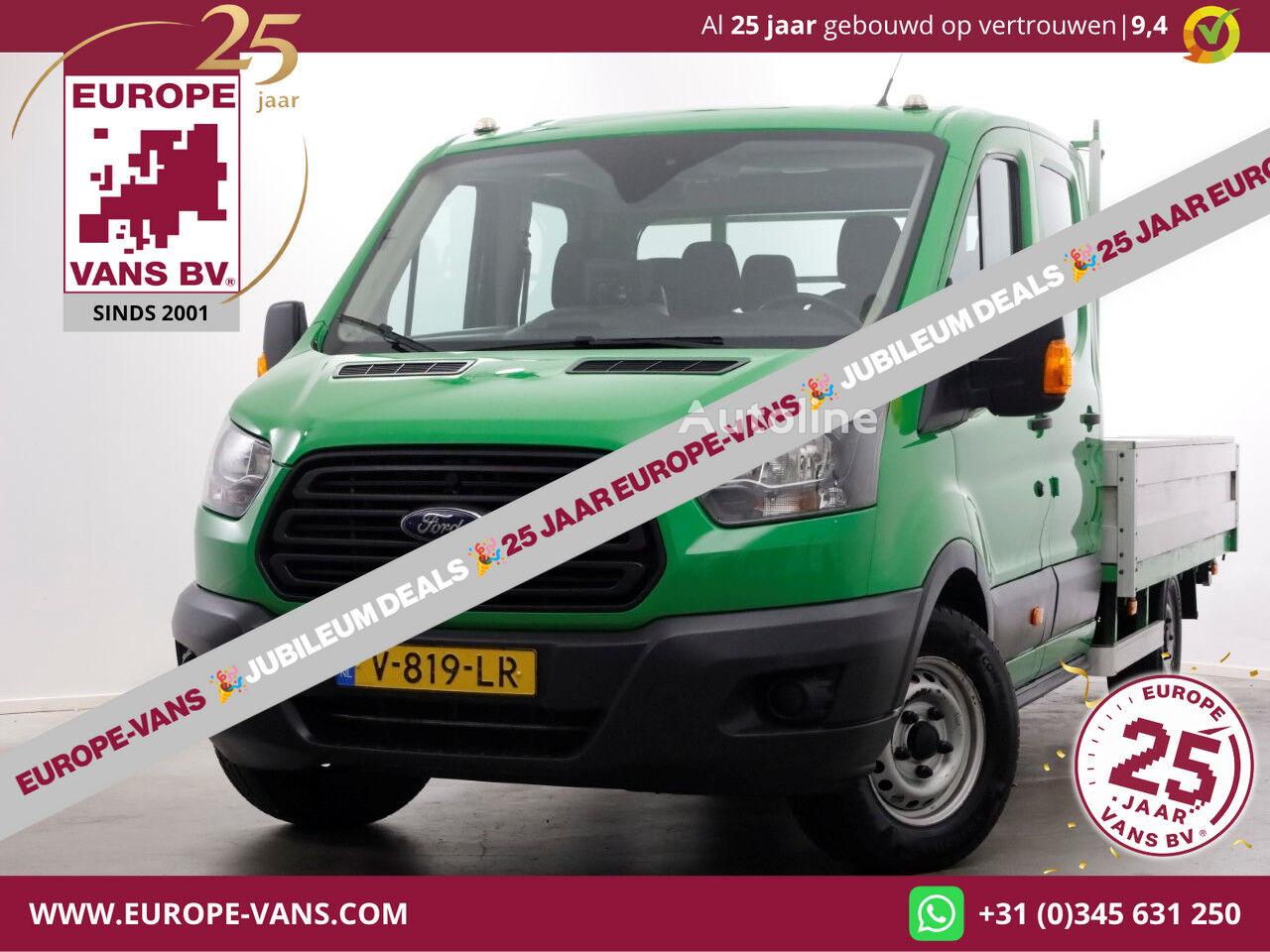 Camion pianale < 3.5t Ford Transit 350 2.0 TDCI 130pk E6 RWD D.C. Open Laadbak Trekhaak 280 - Autoline