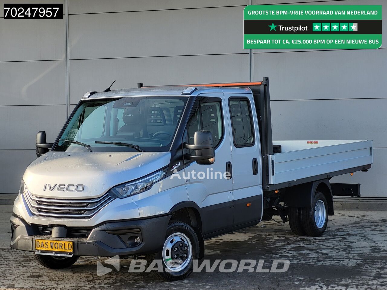 Новый бортовой грузовик < 3.5т IVECO Daily 35C18 3.0L Automaat 180PK Dubbel Cabine Open Laadbak 2025- - Autoline