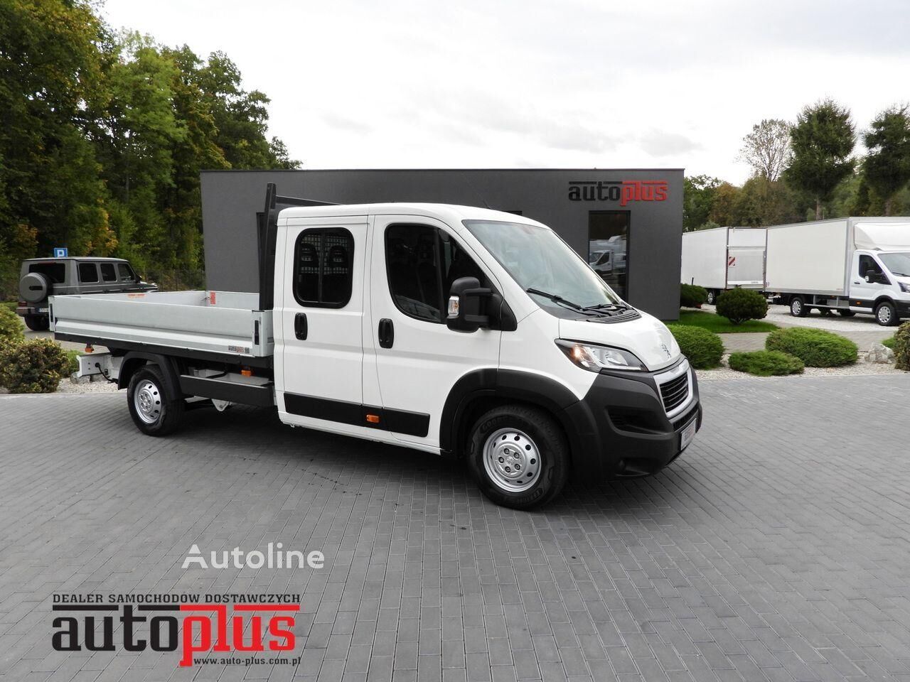 Camion plateau < 3.5t Peugeot BOXER SKRZYNIA PODWÓJNA KABINA DOKA 7 MIEJSC TEMPOMAT KLIMATYZAC - Autoline