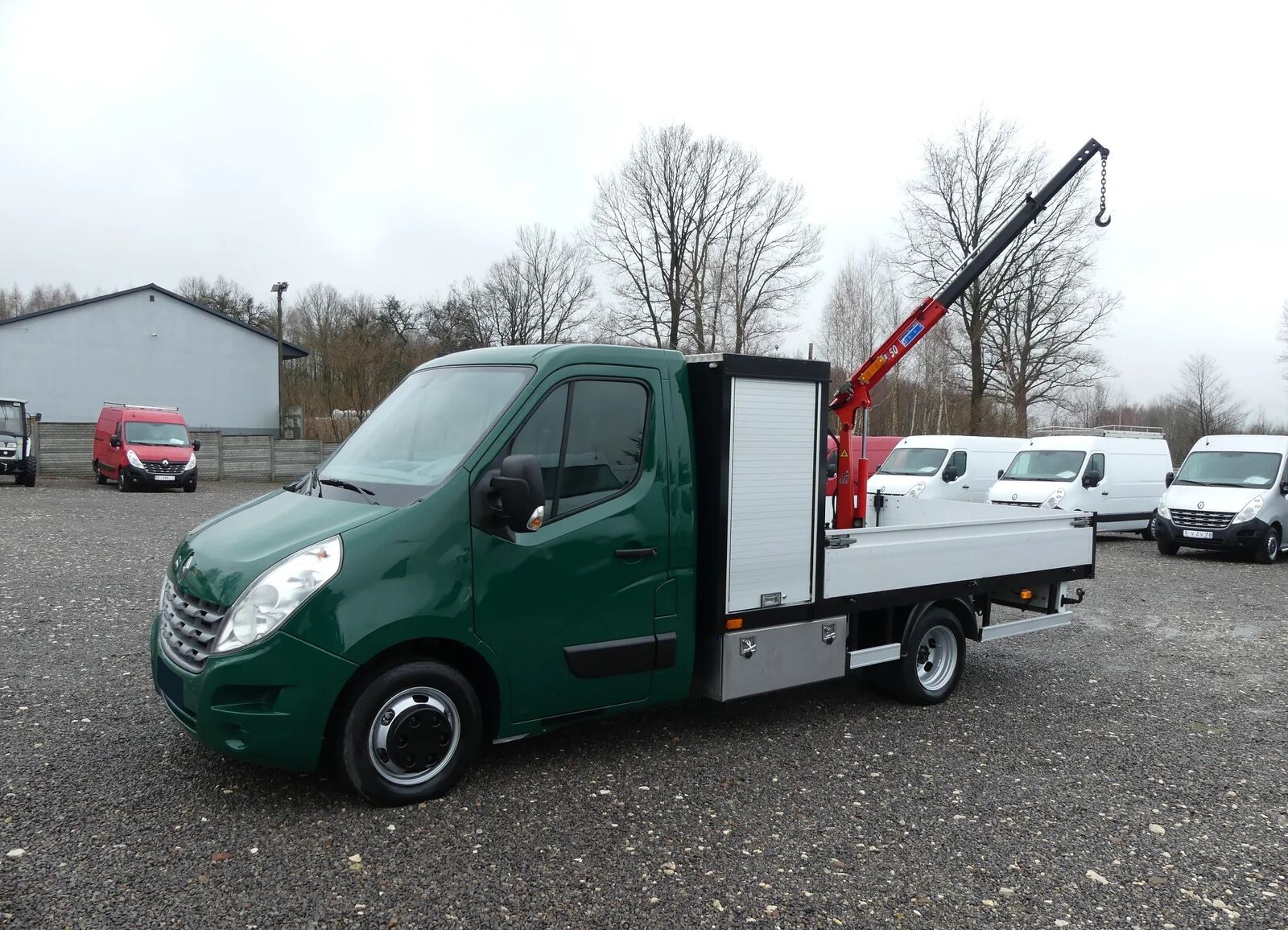 شاحنة مسطحة < 3.5طن Renault Master 2.3 DCI / Maxilift crane - Autoline