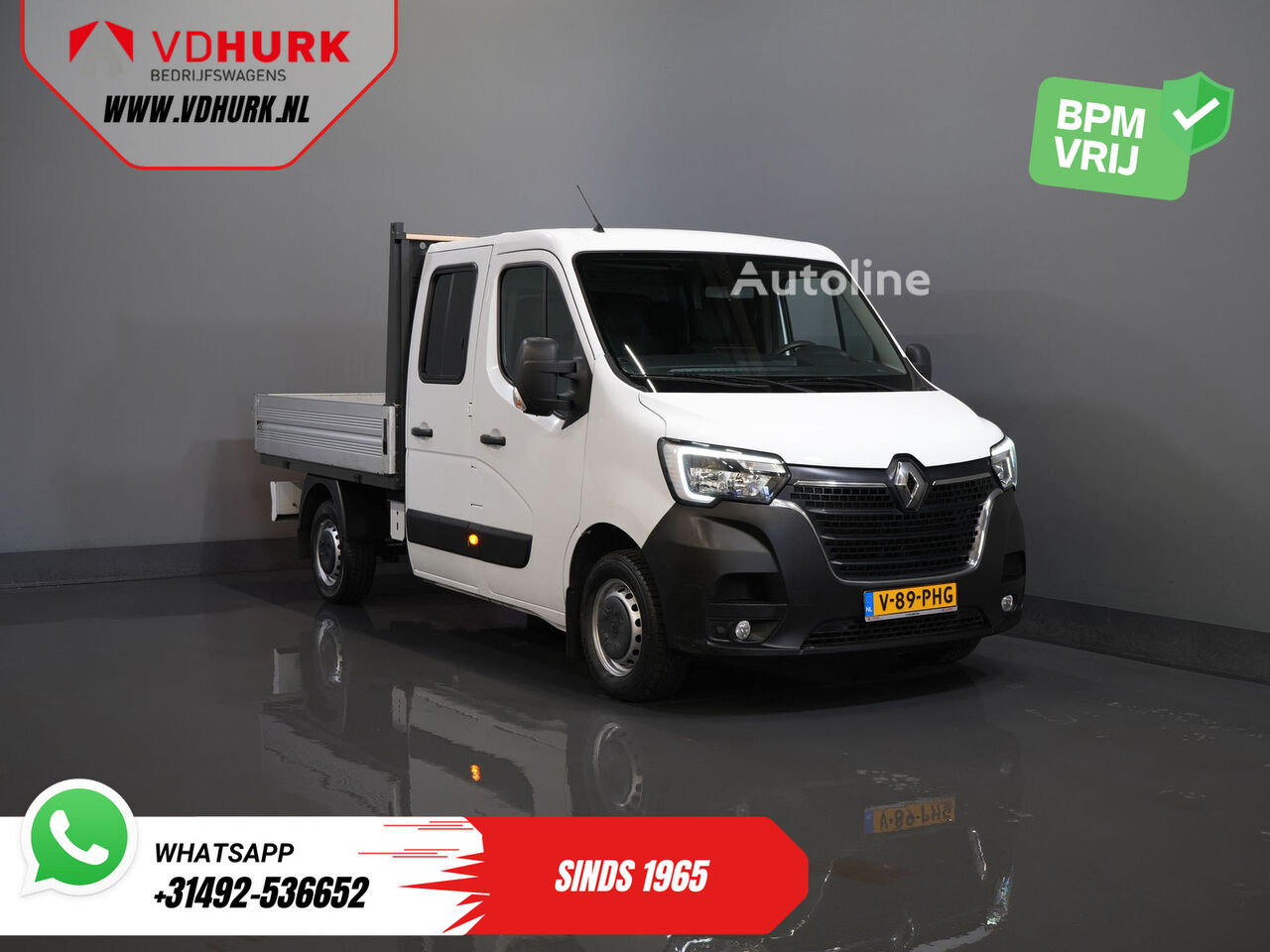Renault Master 2.3 dCi 150 pk DC Dubbel Cabine Open laadbak/ 7 Pers./ 2. camión caja abierta < 3.5t - Autoline