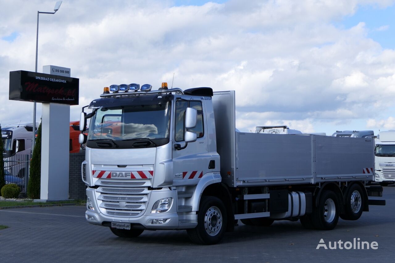 DAF CF 410  / 6X2 / SKRZYNIOWY - 6,5 M / OŚ PODNOSZONA / EURO 6 / Z  camión caja abierta