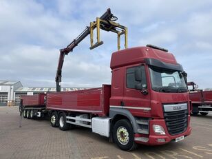 DAF CF 460 *EURO 6* SPACE CAB 6X2 BRICK GRAB DRAWBAR OUTFIT – 2015 – Pritsche LKW