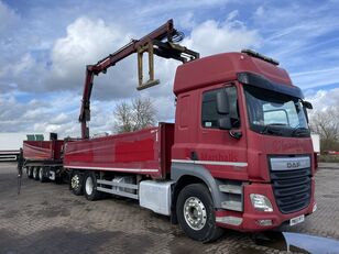 бортовой грузовик DAF CF 460 *EURO 6* SPACE CAB 6X2 BRICK GRAB DRAWBAR OUTFIT – 2015 –