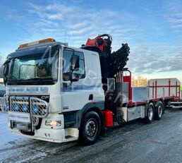 camion plateau DAF CF 85.460 *6x2 *FASSI 4500+WINCH *25m *BED 6.5+1.2m *TOP ZUSTAND