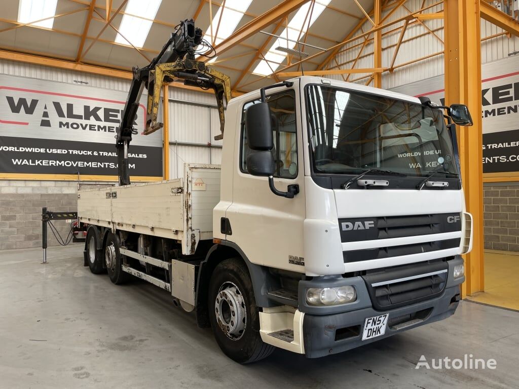 camion plateau DAF CF75 6X2 26 TONNE DRAWBAR SPEC BRICK/GRAB – 2007 – FN57 DHK