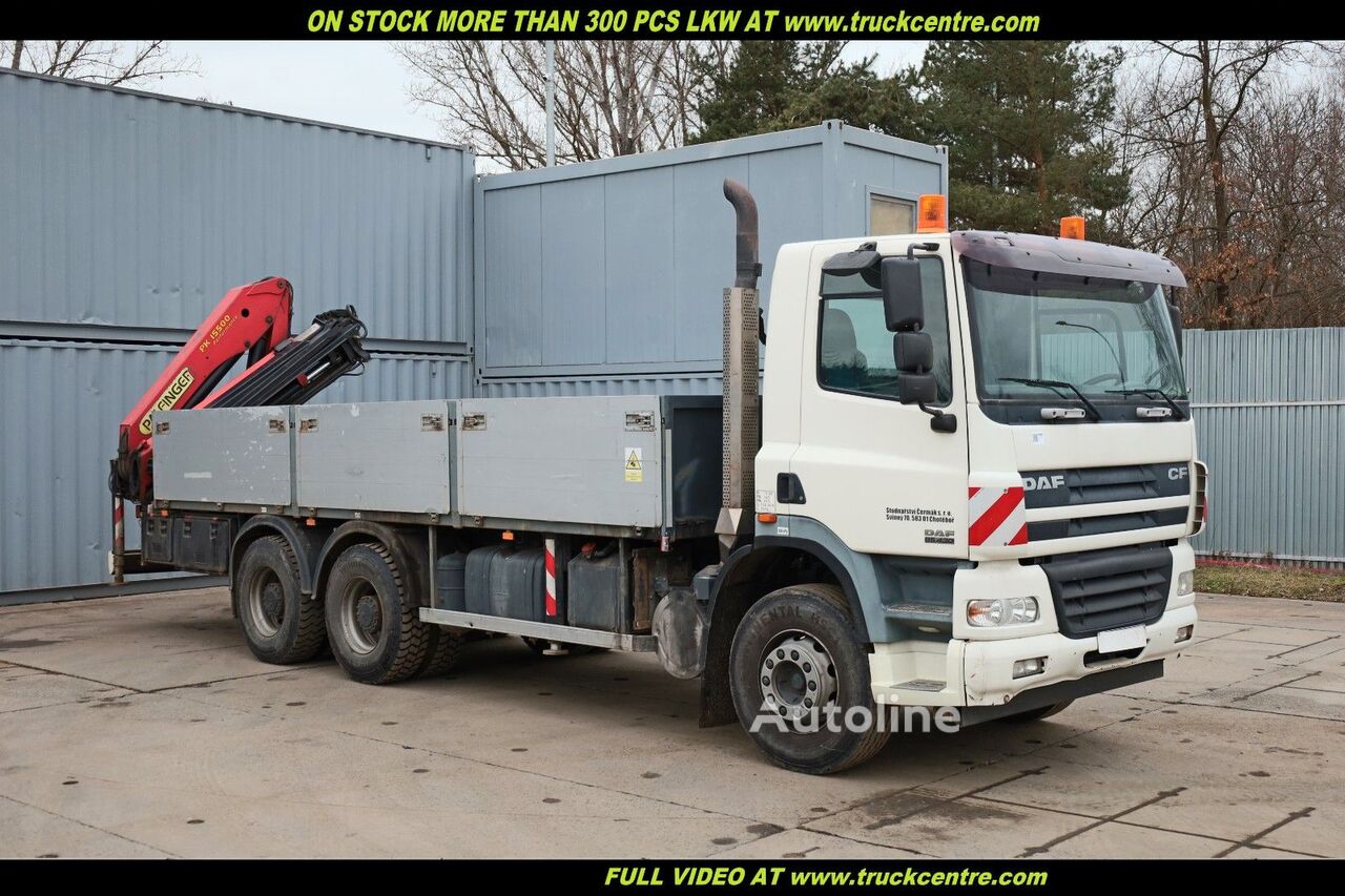 camion plateau DAF CF85.430, 6x4, CRANE/KRAN PALFINGER PK 15500