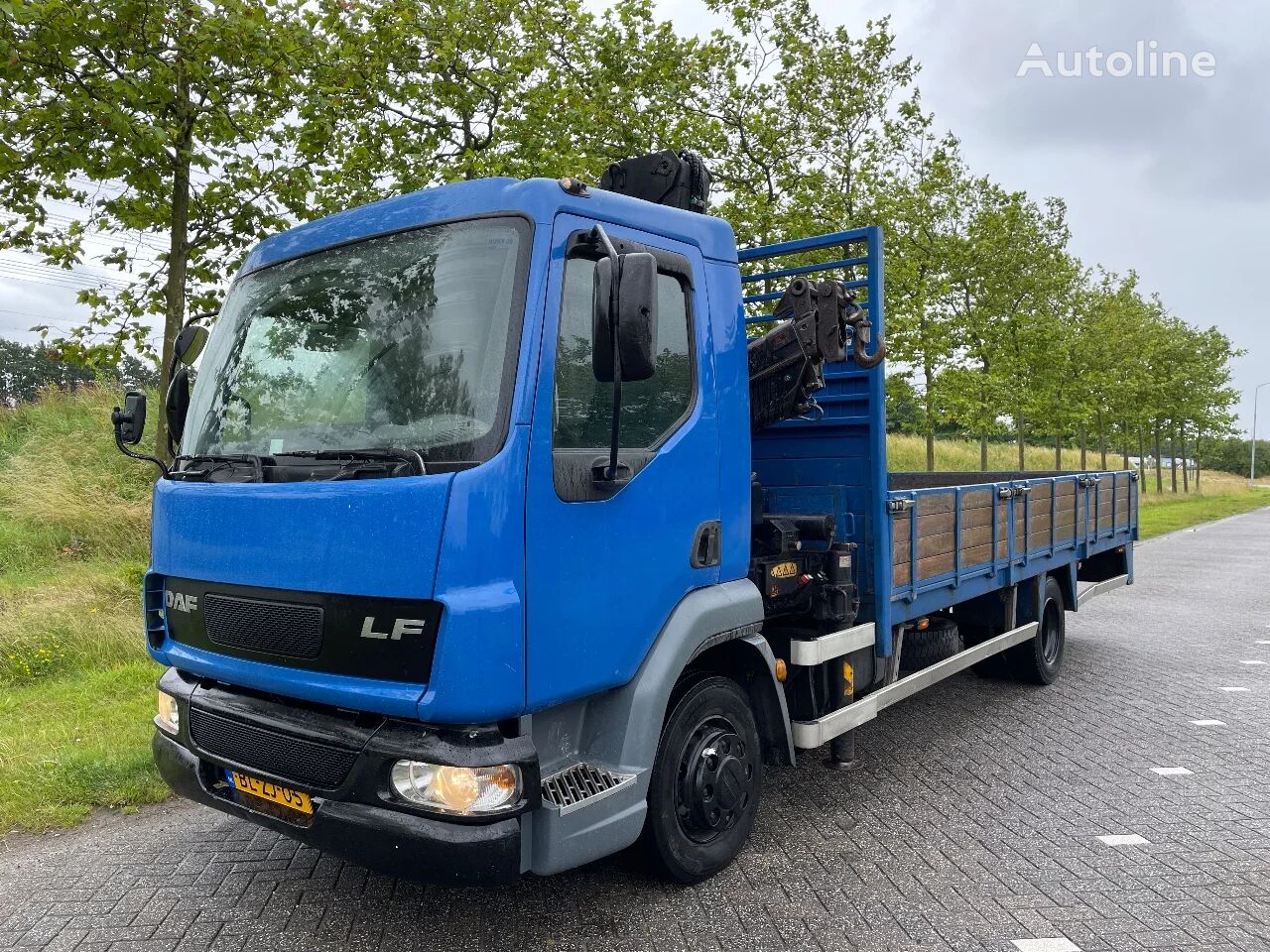 DAF LF with hiab 10tm crane krane flatbed truck