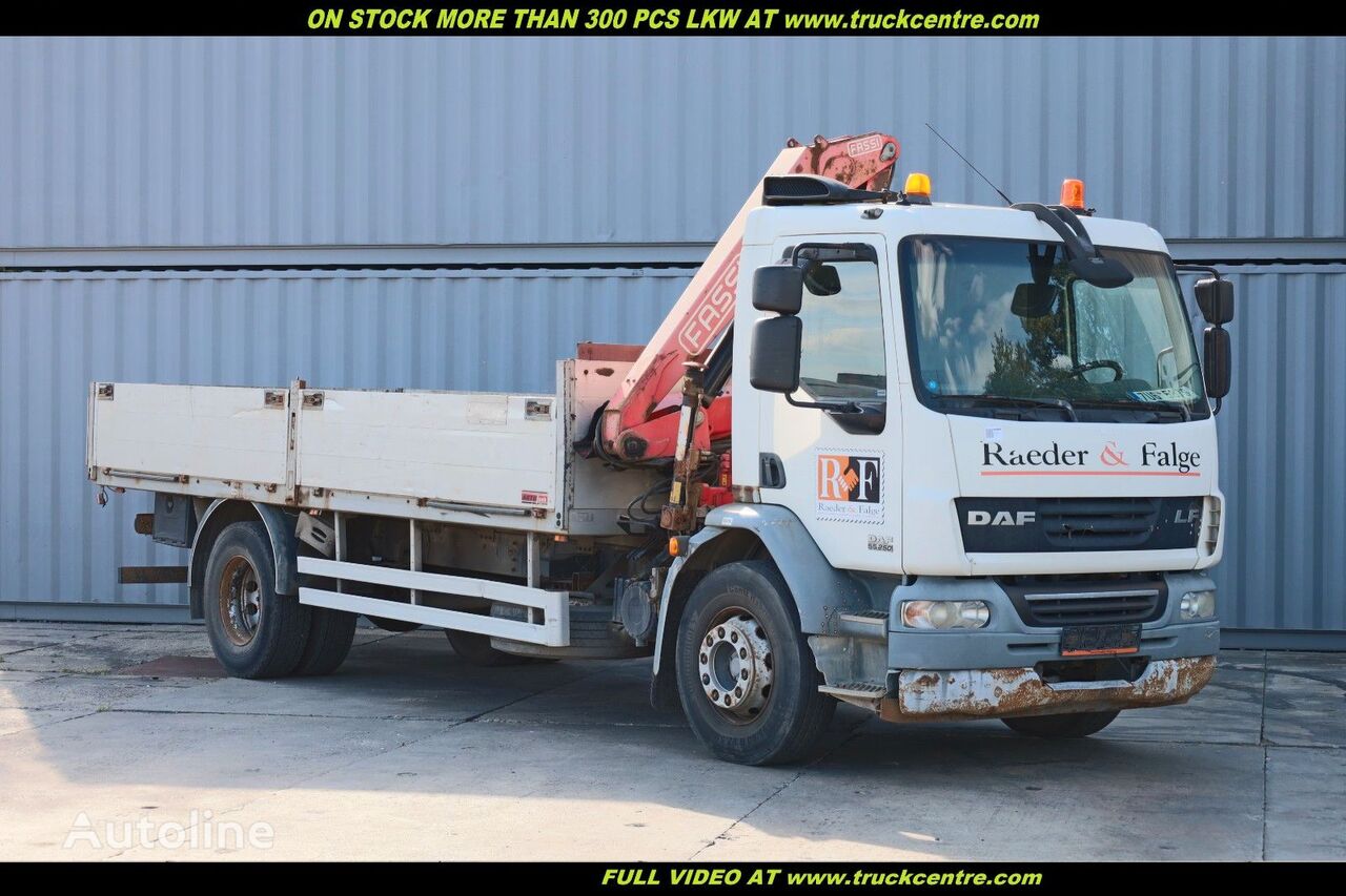 DAF LF55.250, CRANE/KRAN,FASSI F-110 S(9,95 m,5,14t) flatbed truck