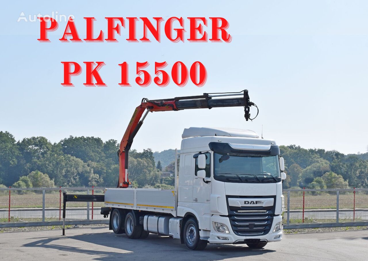 شاحنة مسطحة DAF XF 530 Pritsche 6,30 m + PK 15500 * TOPZUSTAND