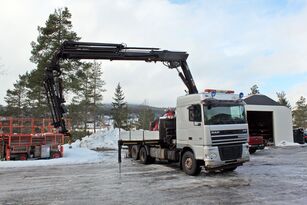 dropside camion DAF XF 95.480 *6x2 *crane HIAB 288 *JIB *WINCH *PLATFORM 6.60+1m *VI