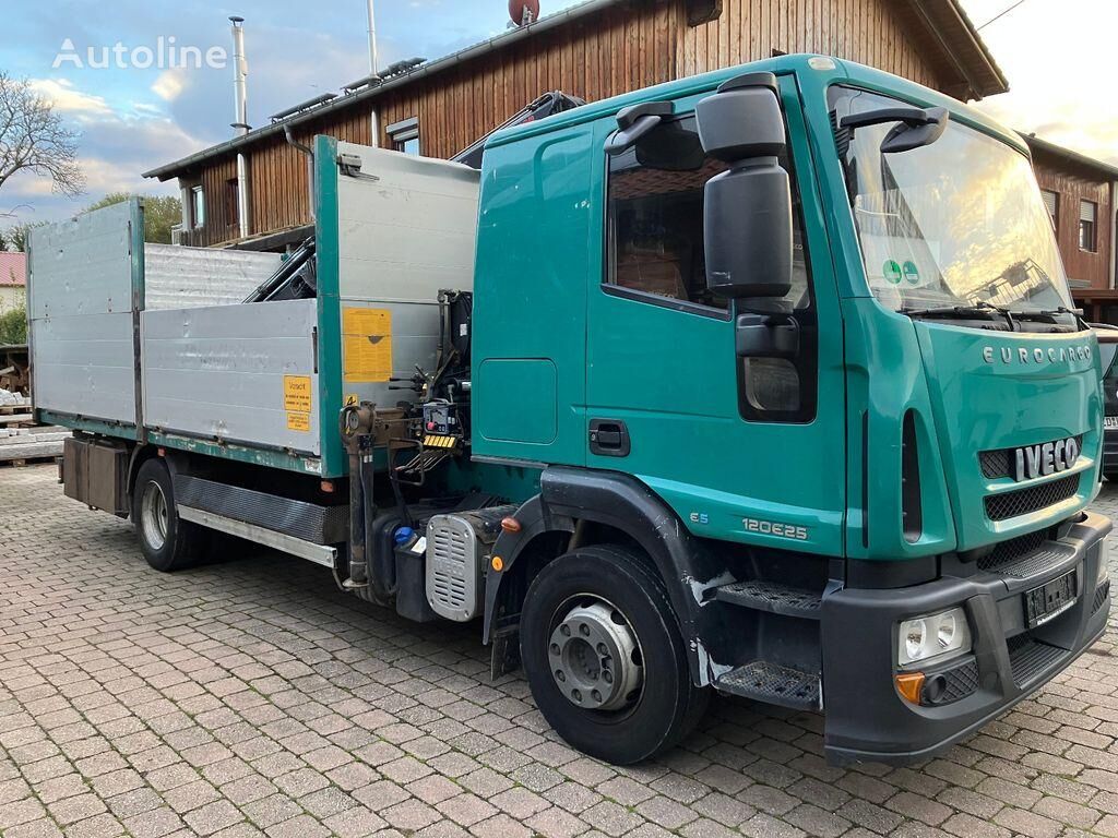 IVECO 120E25 M122 KRAN RETARDER 2xAHK KLIMA flatbed truck