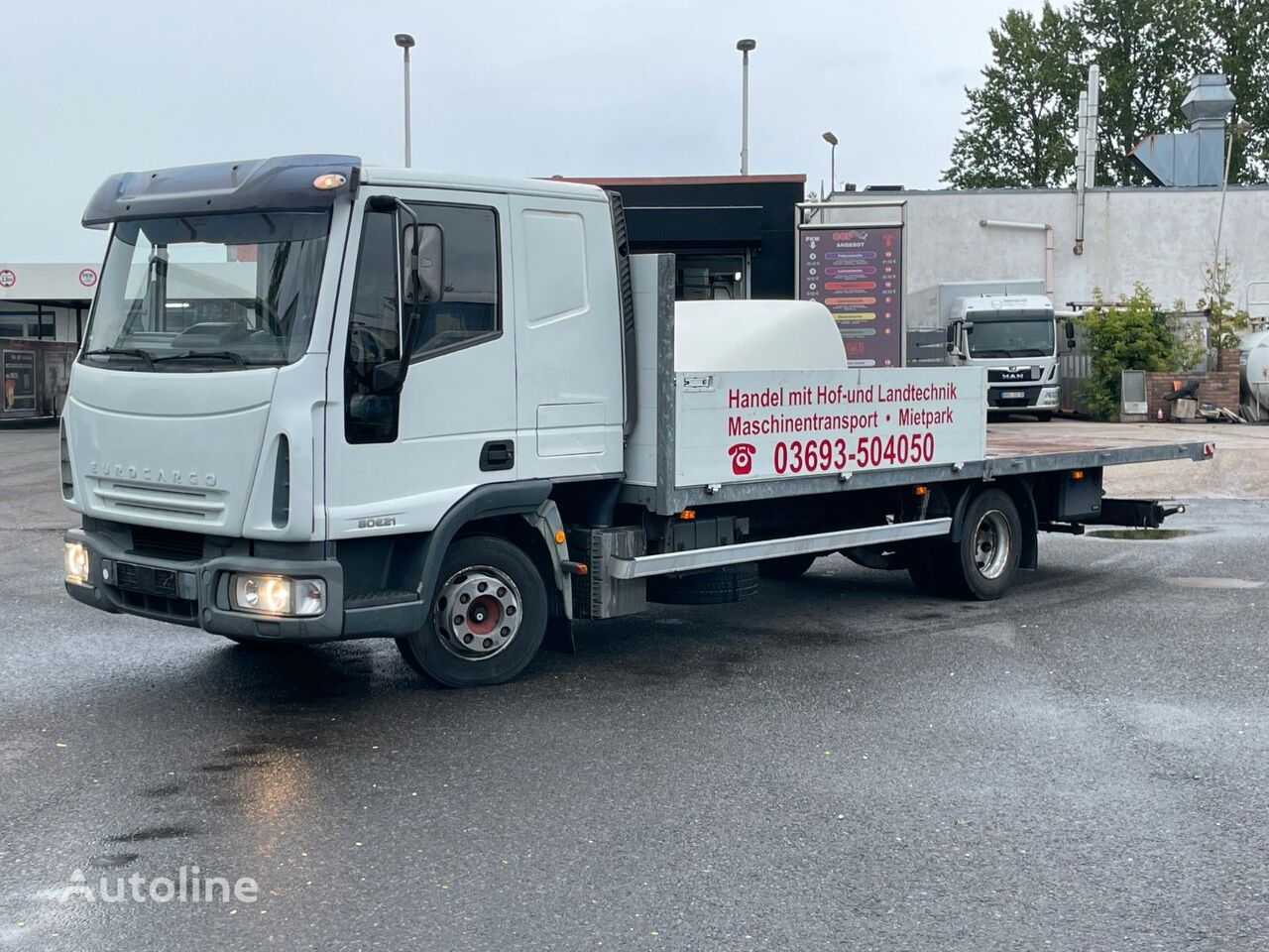 IVECO 80E21/Pritsche 6.10m/Schlafkabine/AHK flatbed truck