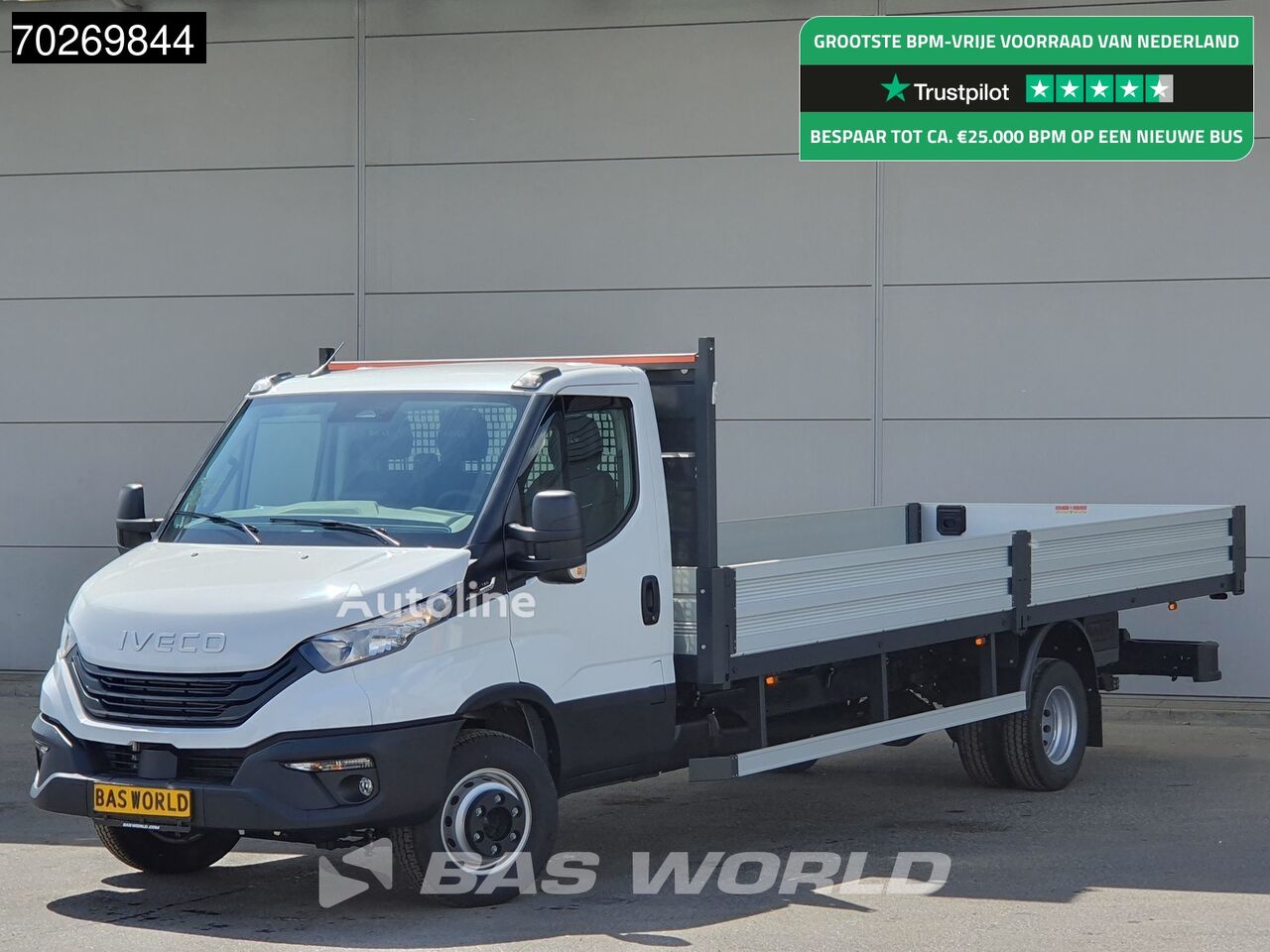 Buy damaged IVECO Daily 70C18 3.0L Automaat 6meter Open laadbak XXL Trekhaak ACC N flatbed truck | Autoline Damaged IVECO Daily 70C18 3.0L Automaat 6meter Open laadbak XXL Trekhaak ACC N flatbed truck - Autoline
