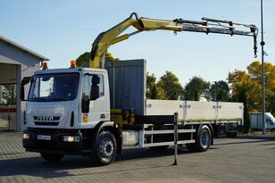 IVECO EUROCARGO 180E25 / BURTOWA - 7,3 M / HDS HYVA CRANE HB 150 / MAX flatbed truck