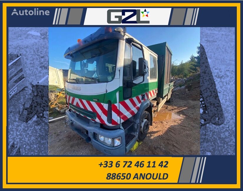 damaged IVECO EUROCARGO ML 120 E18 flatbed truck