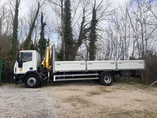 IVECO Eurocargo 160E22 cassonato con gr&ugrave; flatbed truck