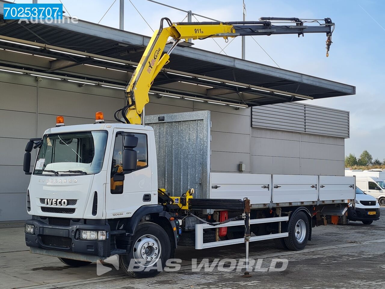 IVECO Eurocargo 160E220 4X2 Hyva V 911 3S Kran Steelsuspension EEV camión caja abierta