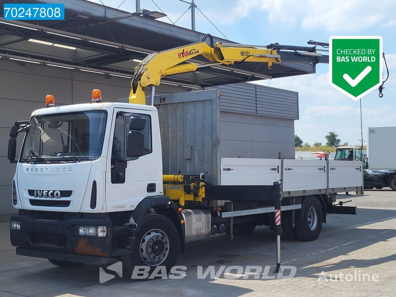 IVECO Eurocargo 180E250 4X2 HYVA Crane HB150XE3 Euro 6 flatbed truck