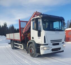 dropside camion IVECO Eurocargo 180E28 Flatbed + crane Fassi F235AXP.26 + RC