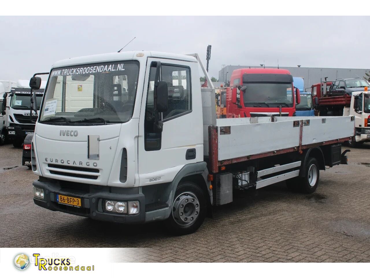 IVECO Eurocargo 80E17 + EURO 4 + MANUAL flatbed truck