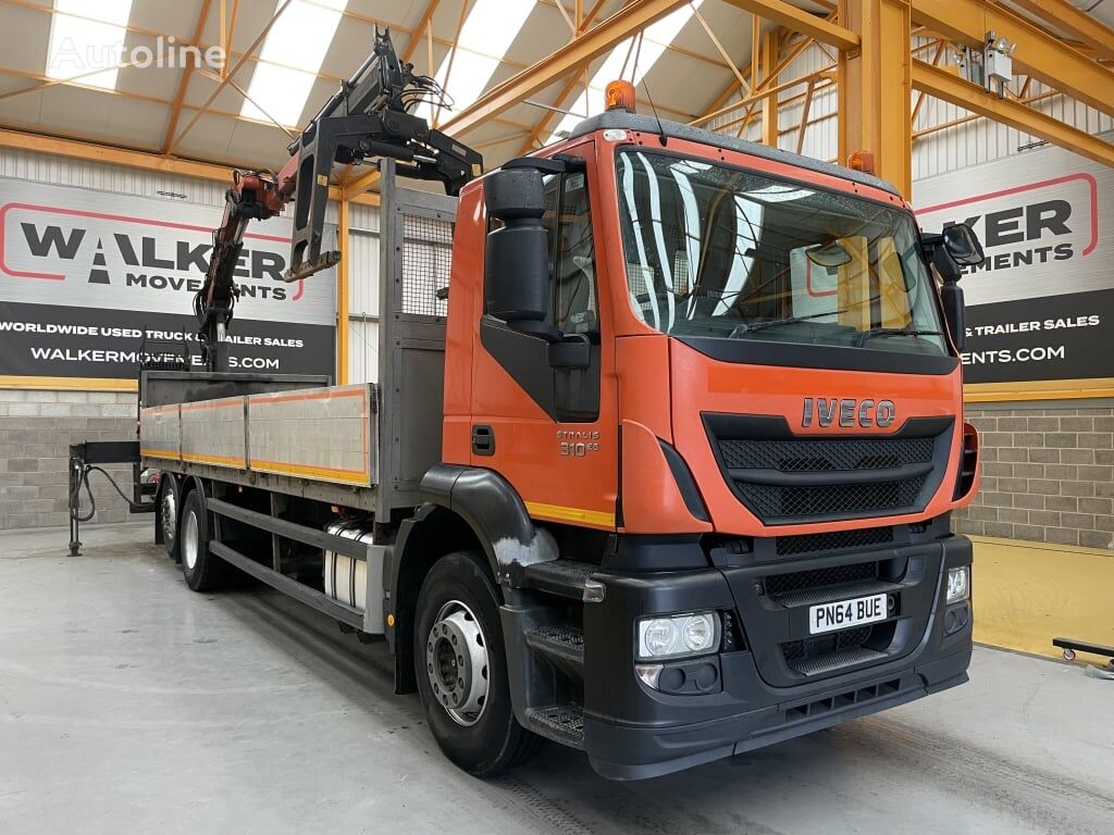 IVECO STRALIS 26 TONNE *EURO 6*, 6X2 BRICK GRAB – 2014 – PN64 BUE flatbed truck