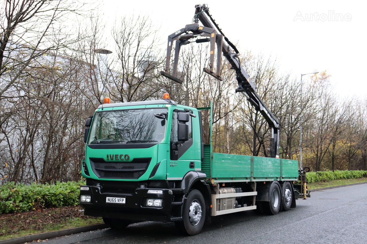 camião de caixa aberta IVECO STRALIS 310 6X2 ATLAS 129.3 BRICKGRAB DROPSIDE (2015)