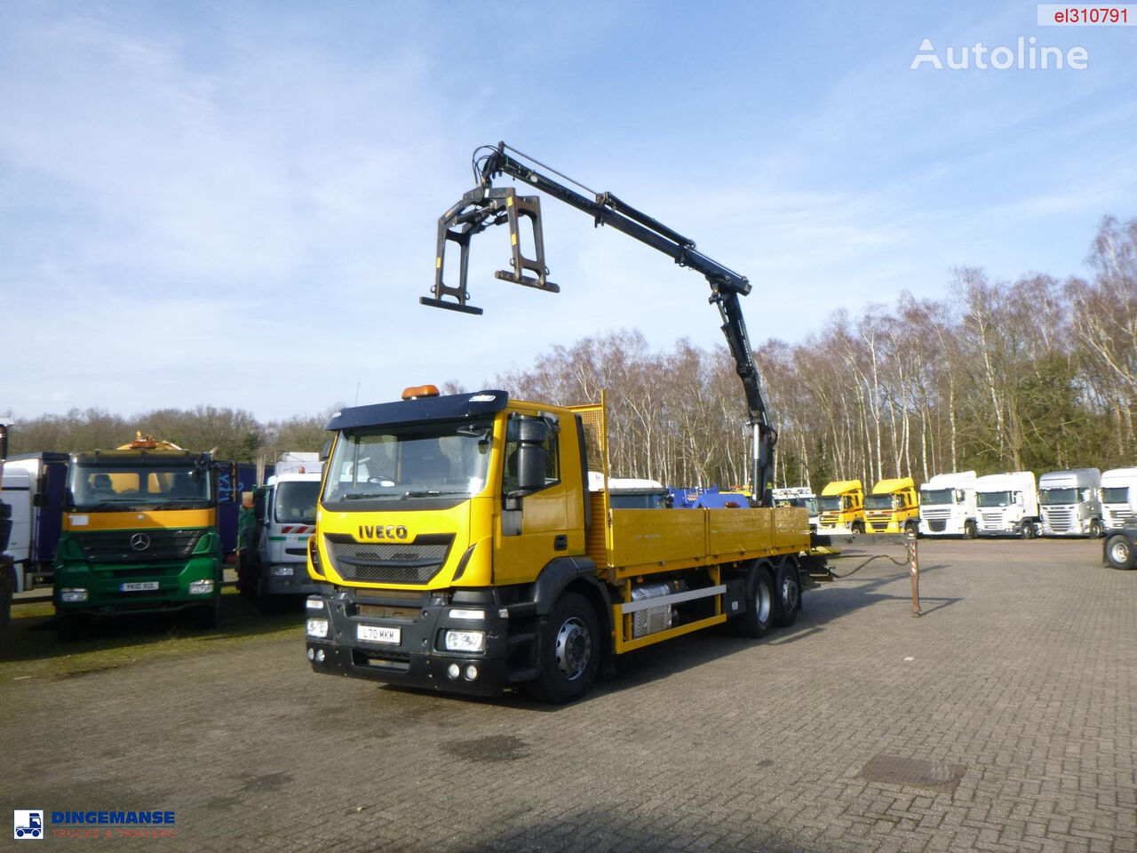 IVECO Stralis 310 6x2 Euro 6 RHD + Atlas 105.2 crane flatbed truck