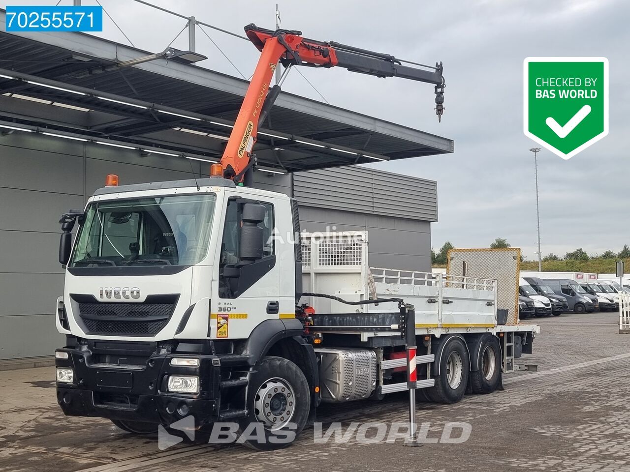 IVECO Stralis 360 6X2 Liftachse Palfinger PK 12002-EH Remote ActiveDay open laadbak vrachtwagen