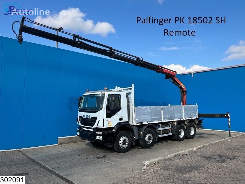 IVECO Trakker 450 8x4, EURO 6, Palfinger, Remote open laadbak vrachtwagen