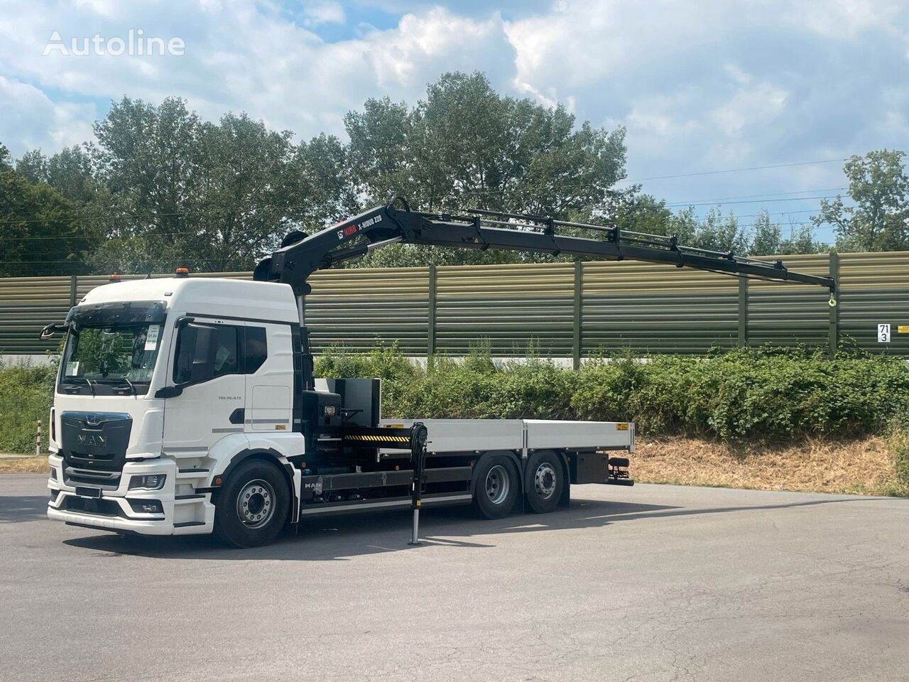 جديدة شاحنة مسطحة MAN MAN TGS 26.470 / 6X2 Euro6 Retarder HIAB 228 - 6