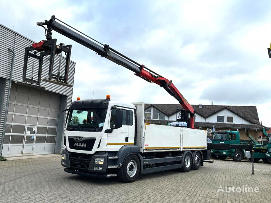 MAN TG-S 26.400 6x2-2 BL Pritsche Heckkran Palfinger 23001 flatbed truck