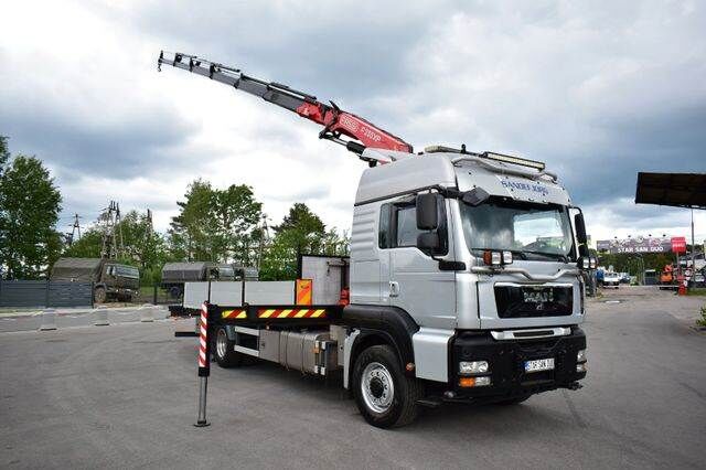 MAN TGA 18.350 4x4 FASSI 235 KRAN Cran flatbed truck