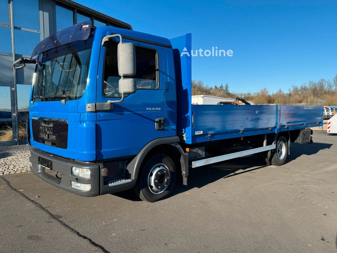 MAN TGL 8.150 Pritsche AHK + Blattfederung flatbed truck