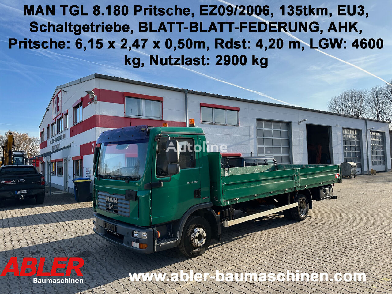 MAN TGL 8.180 Pritsche BLATT-BLATT AHK 7500 kg camión caja abierta