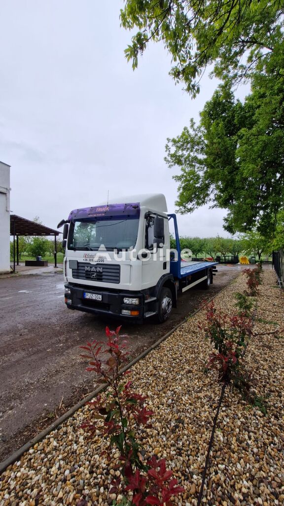 camion plateau MAN TGM 12.240 + remorque plateau