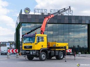 camion plateau MAN TGM 18.340 4x4 Palfinger PK 23500 HDS Crane