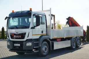 бортова вантажівка MAN TGS 26.320 Кузов 6.6м кран PALFINGER PK 18002-EH 6000кг вили для